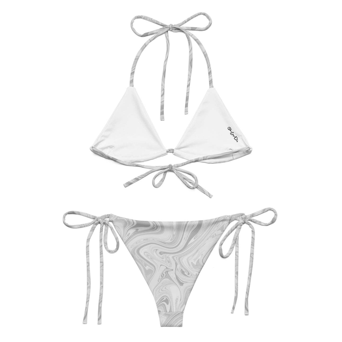 Maggiore Marble Recycled String Bikini - Ivory