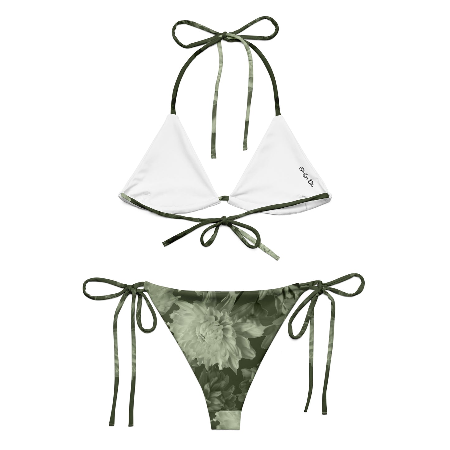 Recycled Gillyflower String Bikini in Anacapa Green