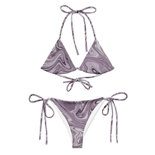 Maggiore Marble Recycled String Bikini - Lilac