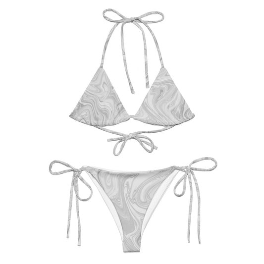 Maggiore Marble Recycled String Bikini - Ivory