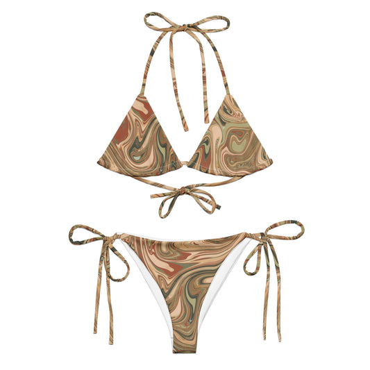 Maggiore Marble Recycled String Bikini - Terra