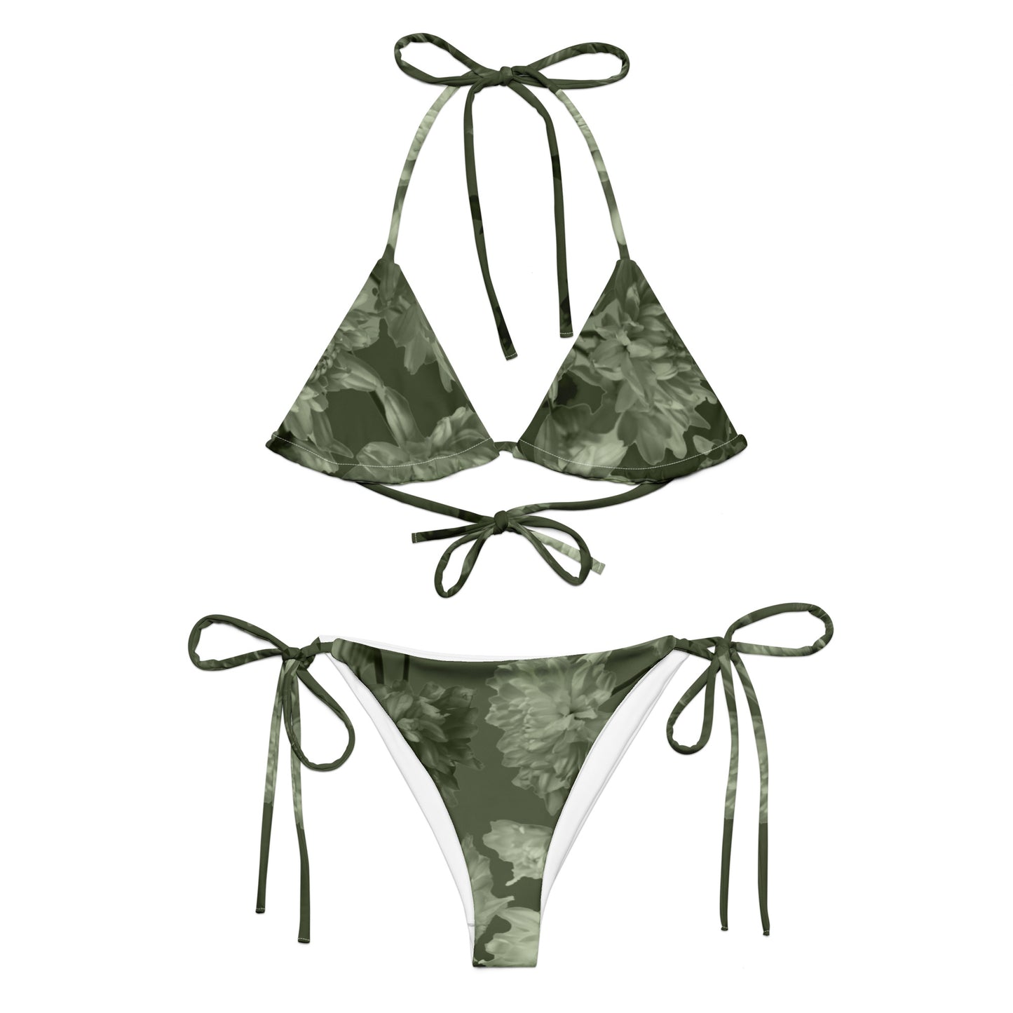 Recycled Gillyflower String Bikini in Anacapa Green