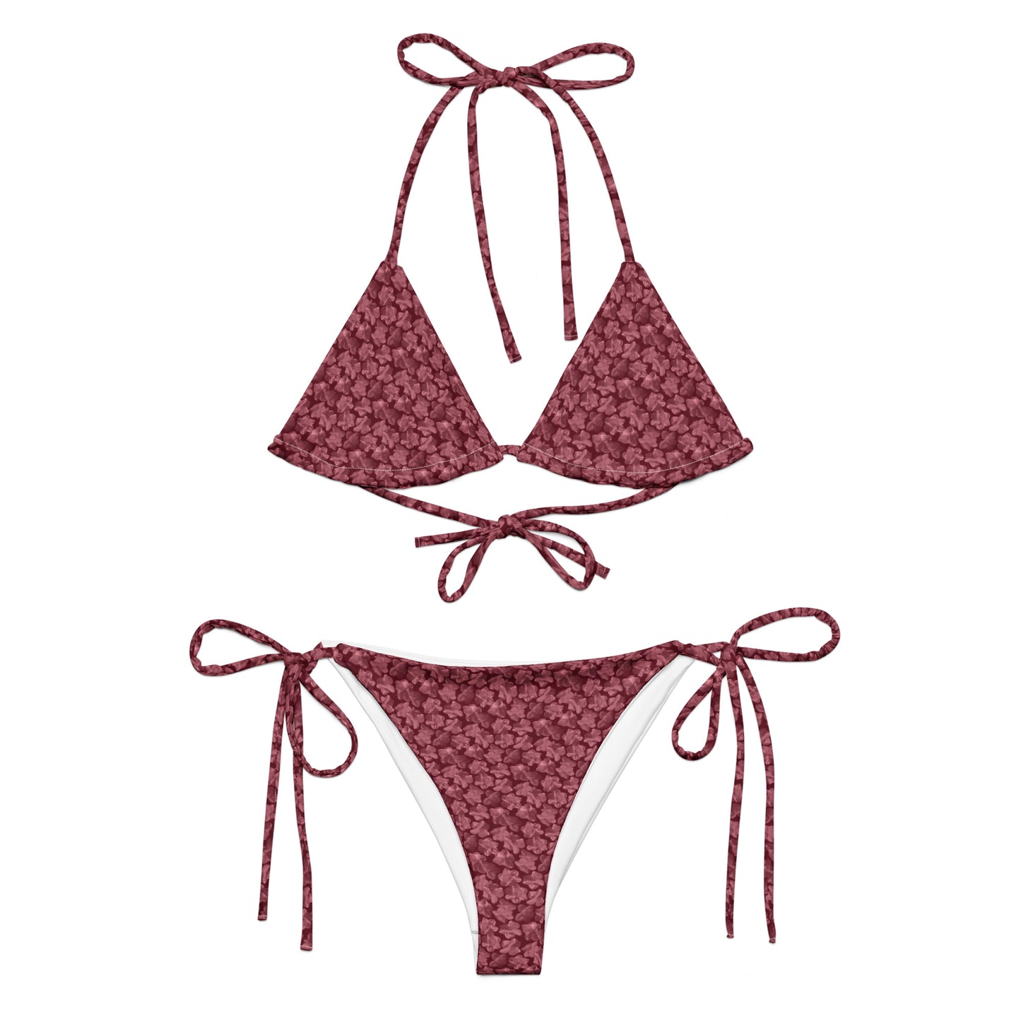 Recycled Flourish and Flow String Bikini in Napa Red