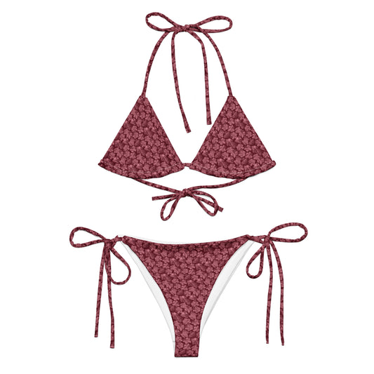 Recycled Flourish and Flow String Bikini in Napa Red