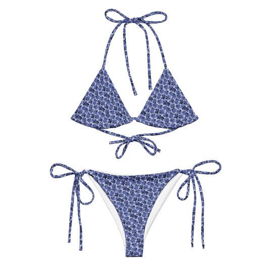 Recycled Flourish and Flow String Bikini in Malibu Blue