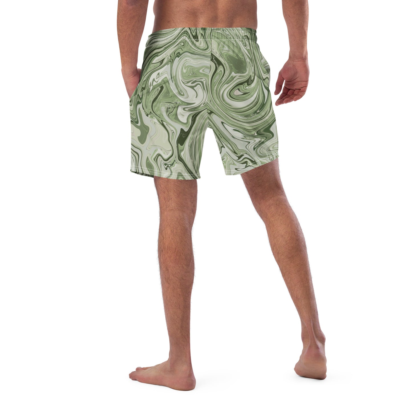 Recycled Marble Swim Trunks - Pistachio