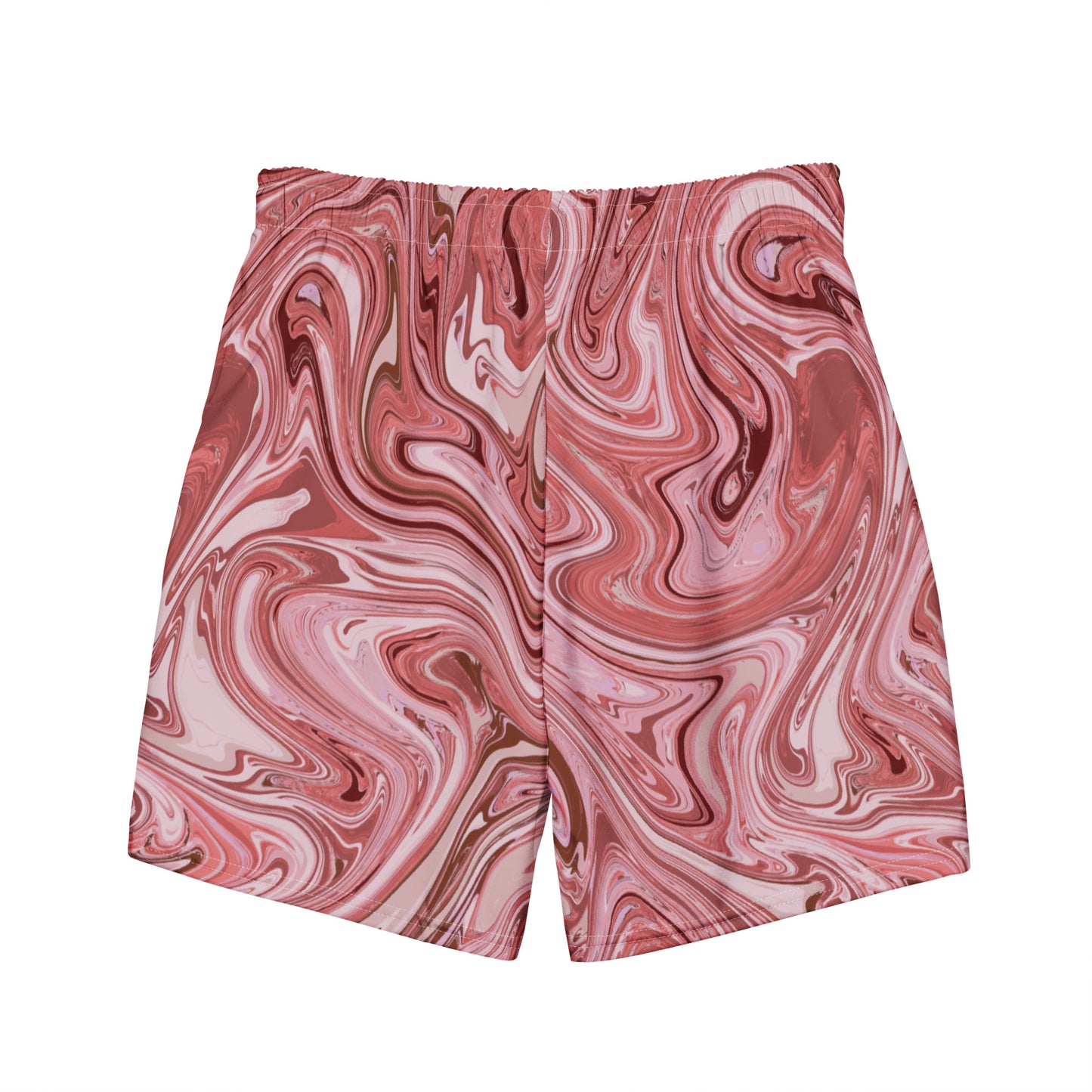 Recycled Marble Swim Trunks - Flamingo