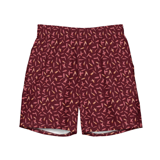 Recycled Petal Power Swim Trunks in Napa Red