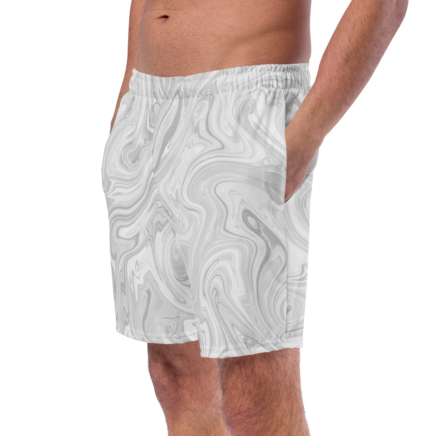 Recycled Marble Swim Trunks - Ivory