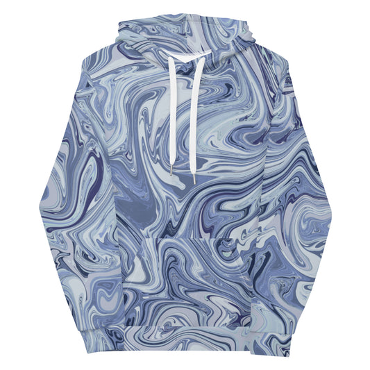 Maggiore Marble Recycled Hoodie - Cobalt