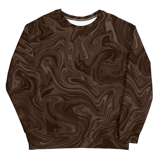 Recycled Marble Sweatshirt - Chocolate