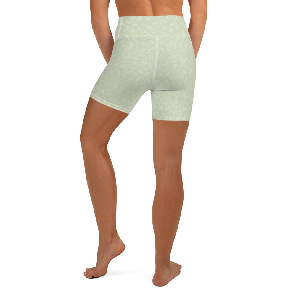 Petal Power Yoga Shorts in Anacapa Green