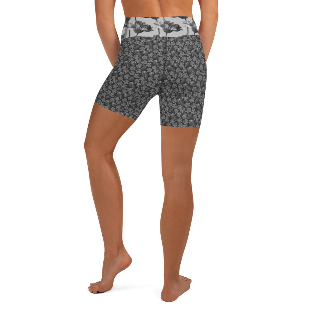 Flourish and Flow Yoga Shorts in Amboy Black