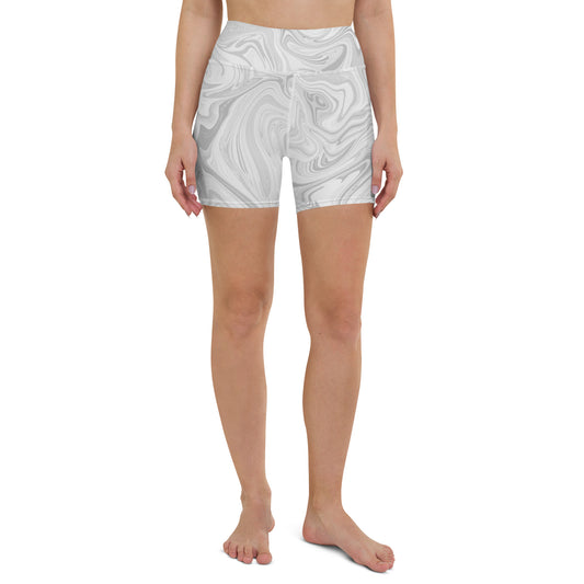 Maggiore Marble Yoga Shorts - Ivory