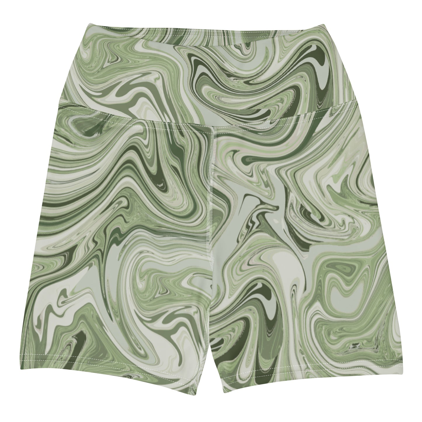 Maggiore Marble Yoga Shorts - Pistachio