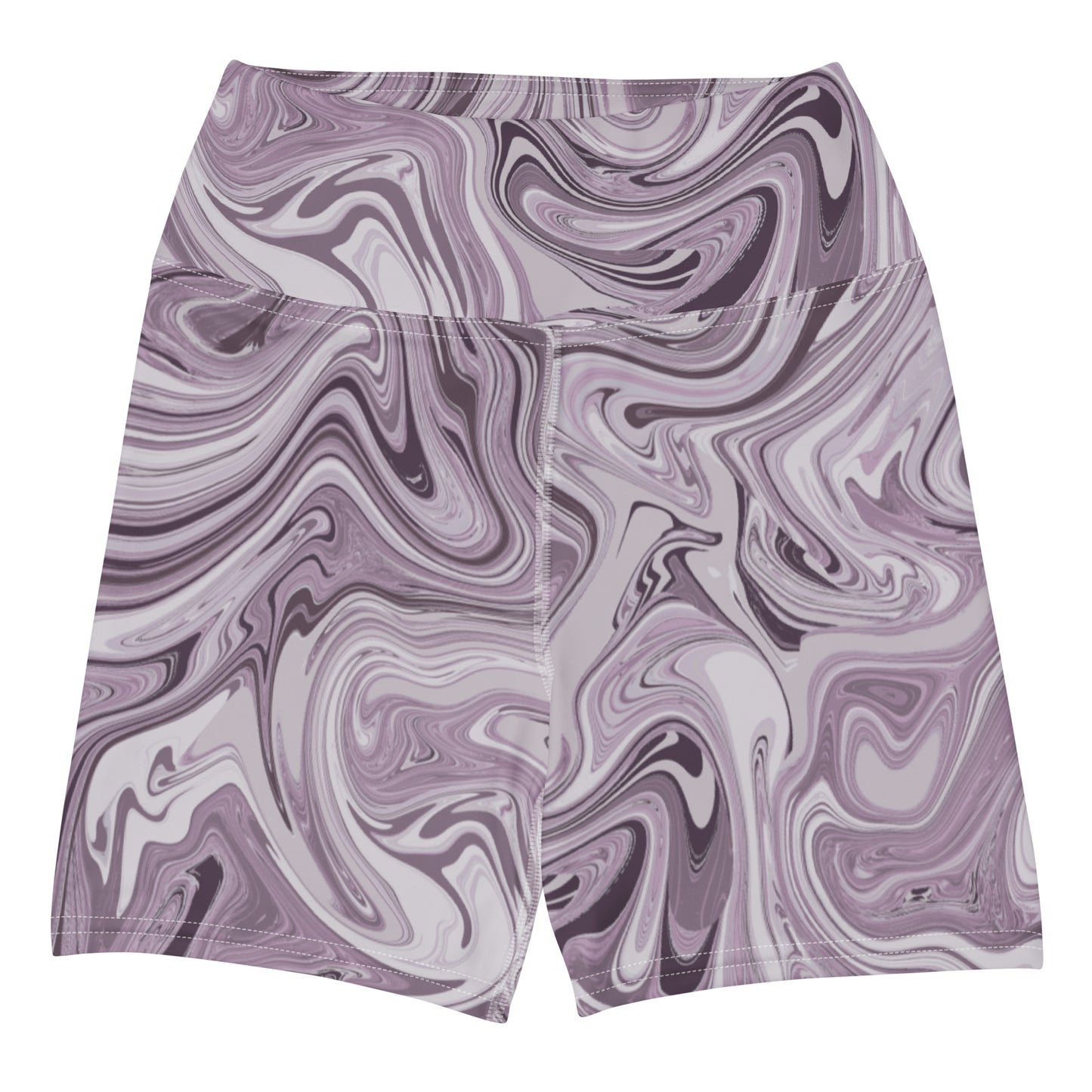 Maggiore Marble Yoga Shorts - Lilac