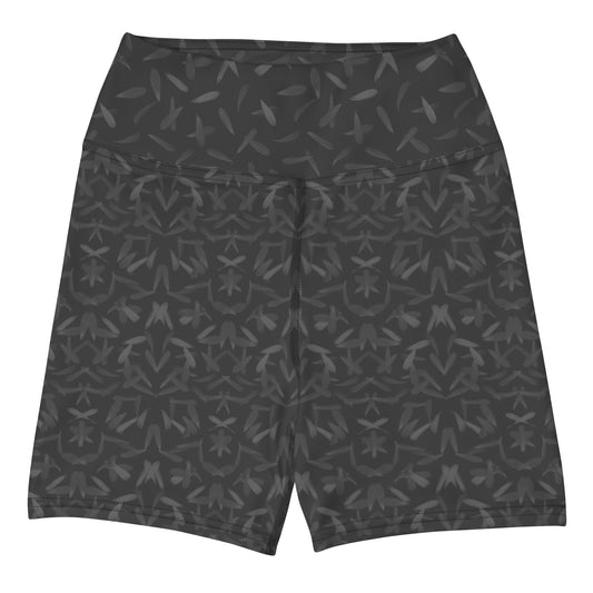 Petal Power Yoga Shorts in Amboy Black