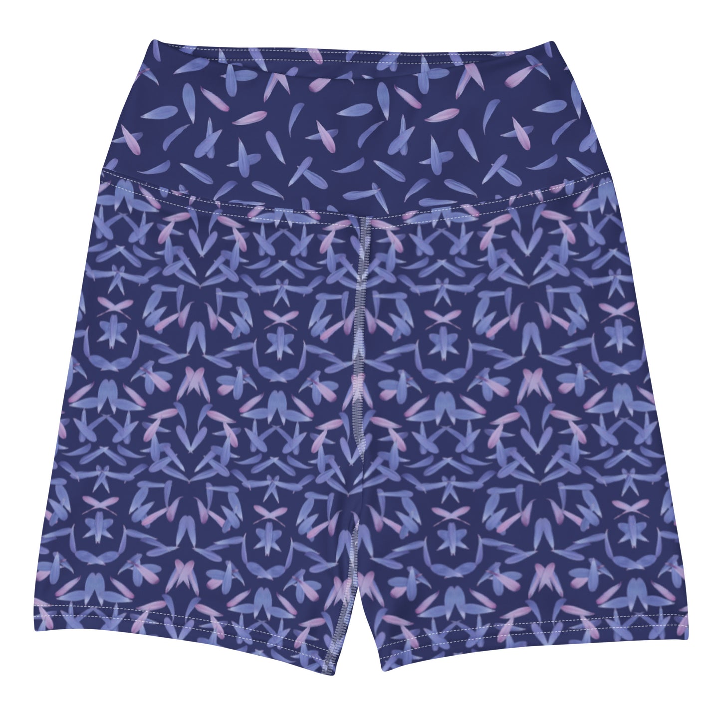 Petal Power Yoga Shorts in Malibu Blue