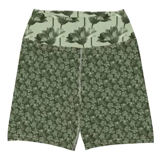 Flourish and Flow Yoga Shorts in Anacapa Green