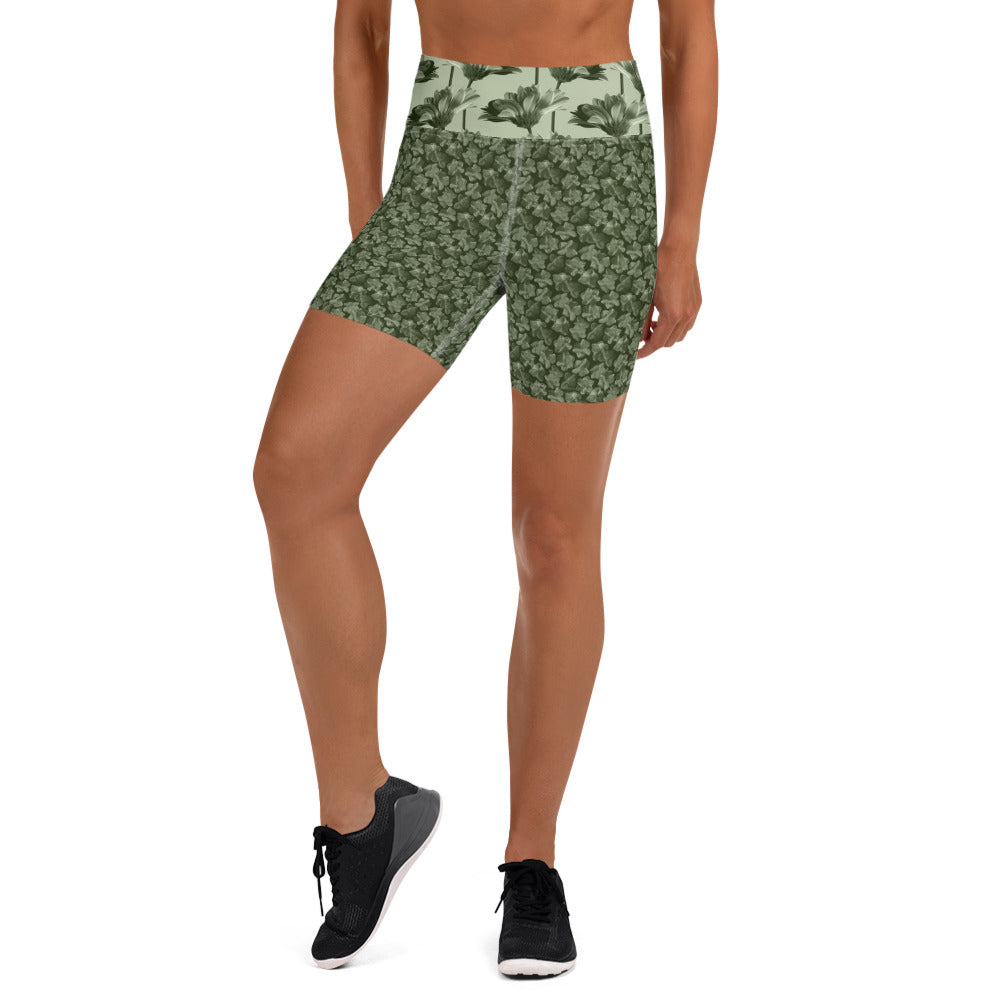 Flourish and Flow Yoga Shorts in Anacapa Green